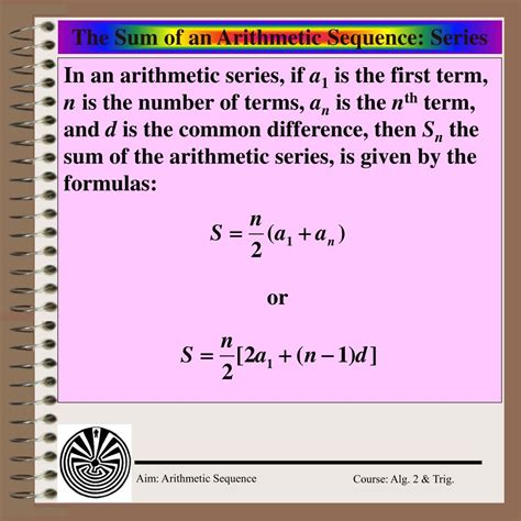PPT - Aim: What is an arithmetic sequence and series? PowerPoint ...