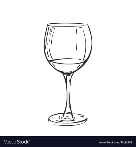 Wine Glass Drawing Template