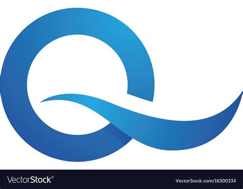 Download Q letter wave logo template Royalty Free Vector Image