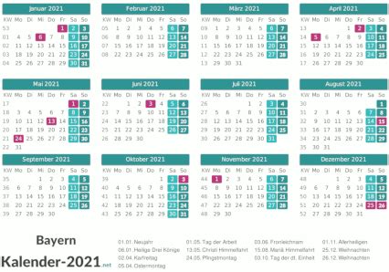 Feiertage für das bundesland bayern im jahr 2021. FEIERTAGE Bayern 2021