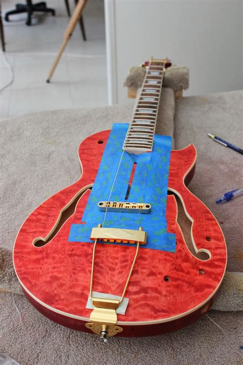 Guitar Kit Builder Les Paul Florentine Installing A Tune O Matic Bridge