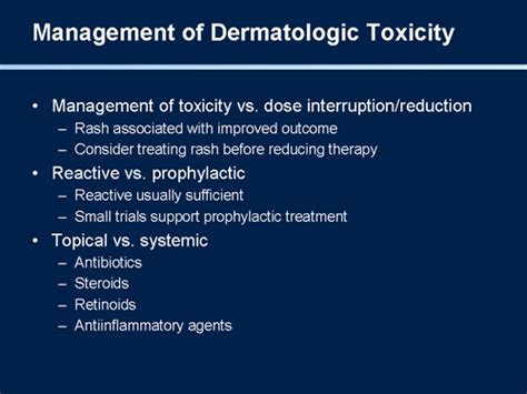 Management Of Dermatologic And Other Toxicities Associated With Egfr