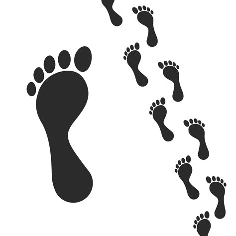 Human Foot Footprint Path Custom Designed Illustrations Creative