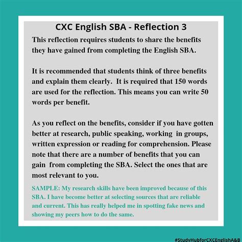 Reflection 3 English Sba Sample Quotes Trending