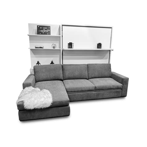 Compatto Shelf Wall Bed Over Sectional Sofa Expand Furniture