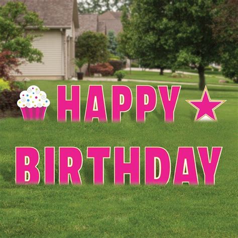 Our yard signs are printed on both sides & made for sturdy easy ground mounting. Birthday Bash Yard Sign Expression Set in 2020 | Birthday ...