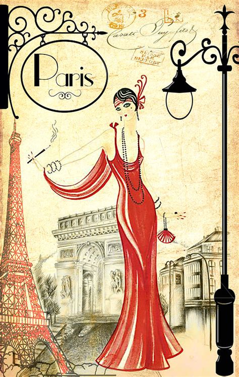 Vintage Paris Woman Digital Art By Greg Sharpe