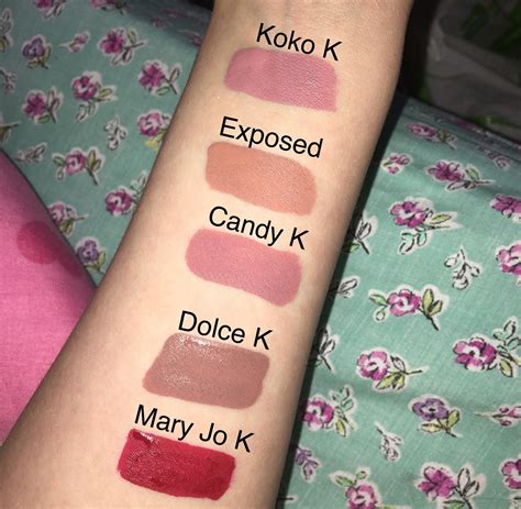 Kylie Cosmetics Swatches In Shades Koko K Exposed Candy K Dolce K