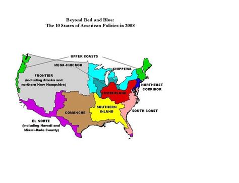The Map Scroll The 10 Political Regions Of America