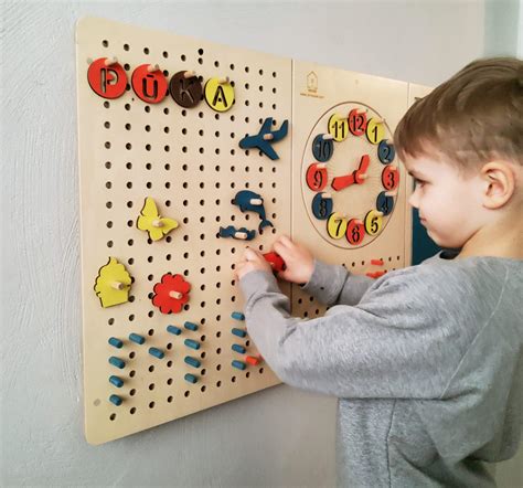 Lil House Kids Activity Board L Size Kids` Unique Educational Play