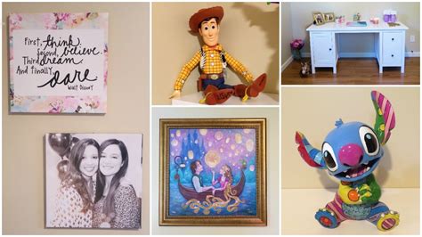Room decor more like teen decor perfect for a first house or 2 floor apartment. MY DISNEY THEMED OFFICE ROOM TOUR - UPDATED - YouTube