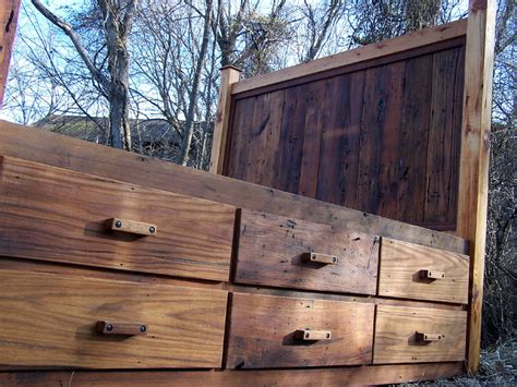 I used ordinary pine for the planks; 12 Drawer Rustic Reclaimed Wood Platform Storage Bed