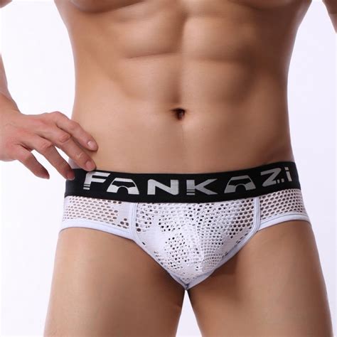 sexy men hollow out underwear briefs fetish gay pouch jockstrap underpants breathable triangle