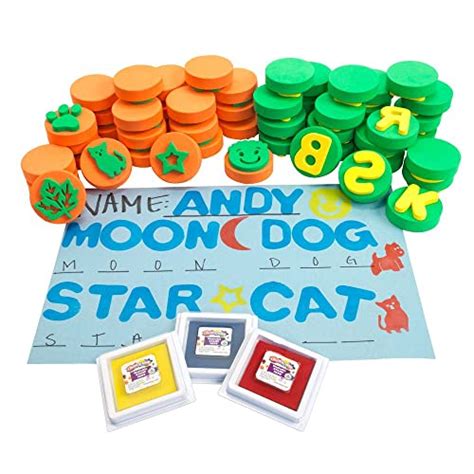 Colorations Stamping Kit Letters Numbers Shapes And Stamp Pads