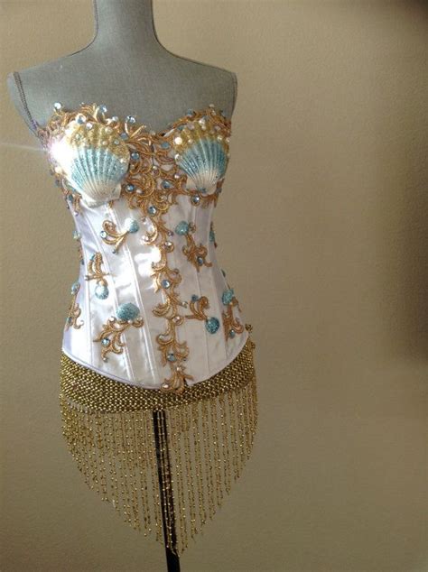 Royal Mermaid In Gold And Blue Size Small Bust 32 34waist 24 26
