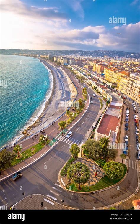 City Of Nice Promenade Des Anglais Waterfront And Beach View French