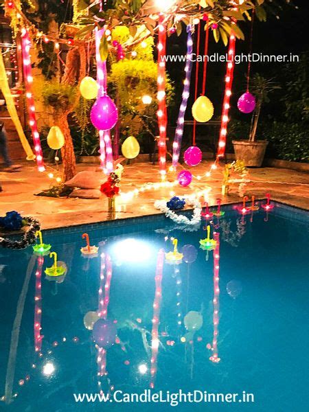 Romantic Poolside Candle Light Dinner in Ahmedabad | Candle Light Dinner