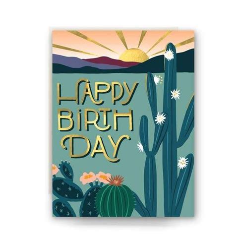 Desert Morning Birthday Card Birthday Cards Birthday Greeting Cards