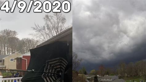 Severe Thunderstorm Brings Gusty Winds April 9 2020 Youtube