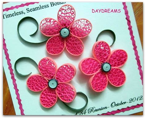Daydreams Quilled Pink Flowers