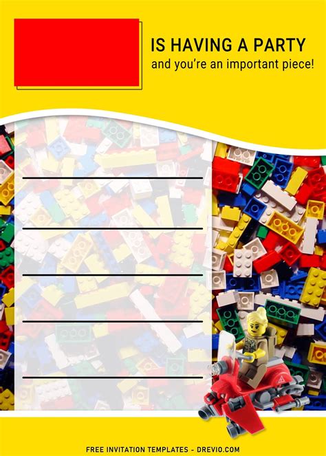 9 Lego Birthday Invitation Templates For Kids Birthday Party