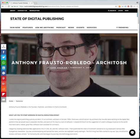 Press Coverage: Architosh's Founder/Editor Featured in Two Publications