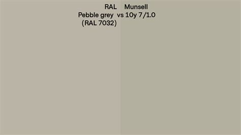 Ral Pebble Grey Ral 7032 Vs Munsell 10y 710 Side By Side Comparison