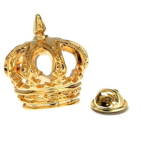 Enamel Pin Crown King Crown Lapel Pin Tie Tack Etsy Gold Crown Crown