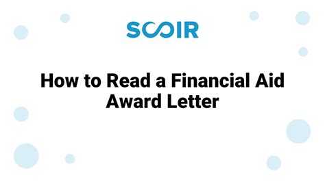 How To Read A Financial Aid Award Letter Youtube