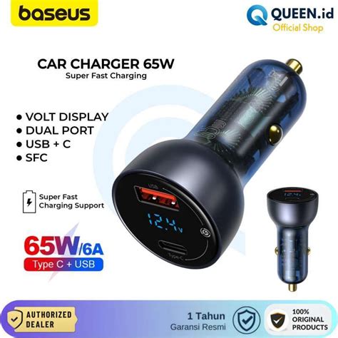 Jual Baseus Car Charger A W Qc Pd Dual Output Usb Type C Super Fast