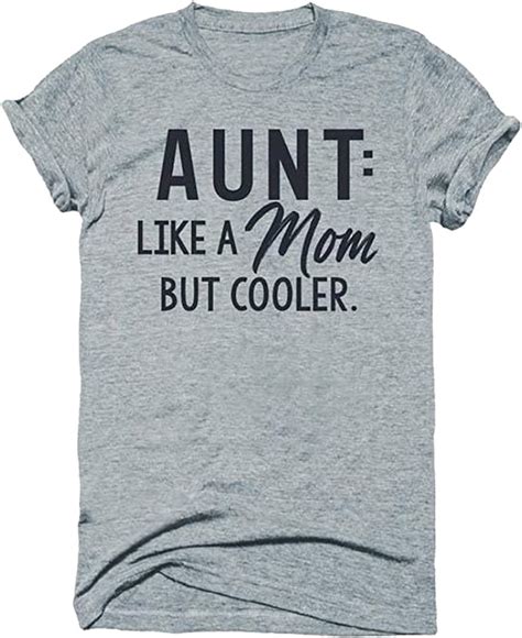 Aunt Like A Mom But Cooler Printed On Short Sleeve Casual O