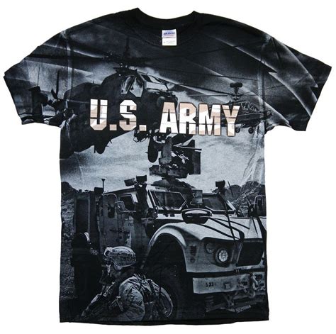Army T Shirt Black Short Sleeve Graphic Military Tee Shirt Military