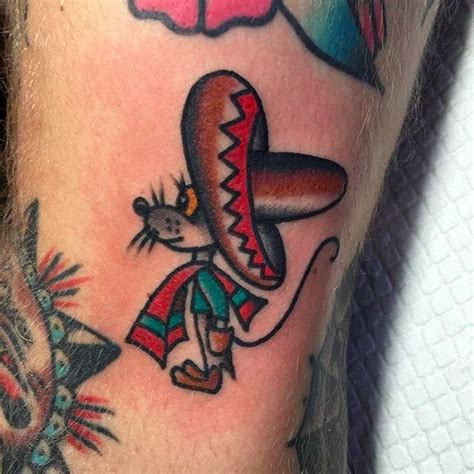 Tattoo Uploaded By Rcallejatattoo • Rad Little Mouse With Sombrero