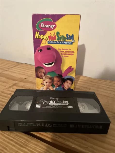 Barney Happy Mad Silly Sad Vhs Putting A Face To Feelings