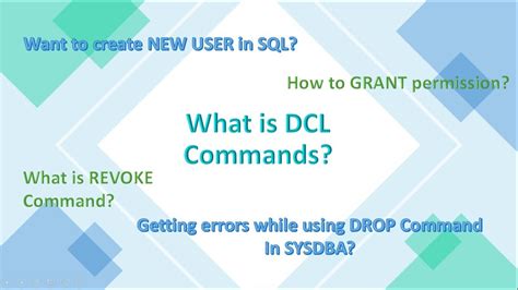 Dcl Commands In Sql Create User In Oracle 11g Practical