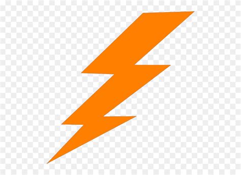 Lightning Orange Lightning Bolt Png Clipart 3910285 Pinclipart