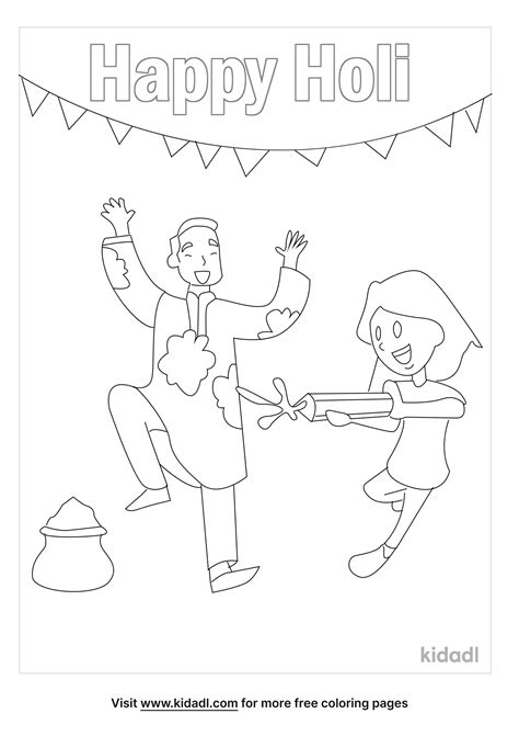 Pictures Of Holi Festival For Coloring Pages