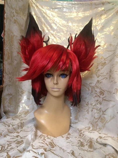 Koswiggle Anime Hazbin Hotel Alastor Wig With Ear Cosplay Costume Heat