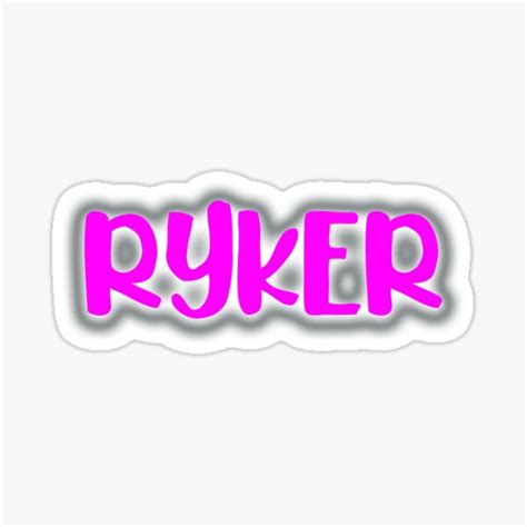 Ryker Sticker For Sale By Pink Name Redbubble