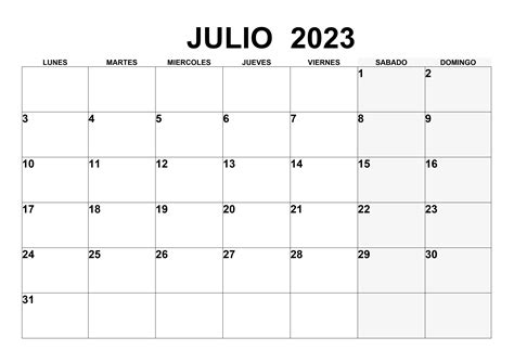 Calendario Julio 2023 Calendariossu