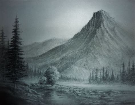 Nature Scenery Pencil Drawing