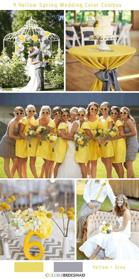 9 Gorgeous Yellow Spring Wedding Color Combos Wedding Color Schemes