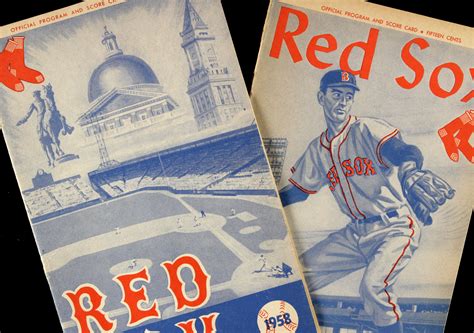 Lot Detail 1958 60 Boston Red Sox Official Program Scorecard Lot Of