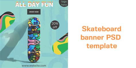 Skateboard Banner Psd Template 269153 Templatemonster