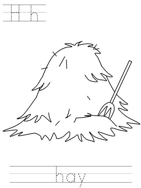 Hay Bale Coloring Page