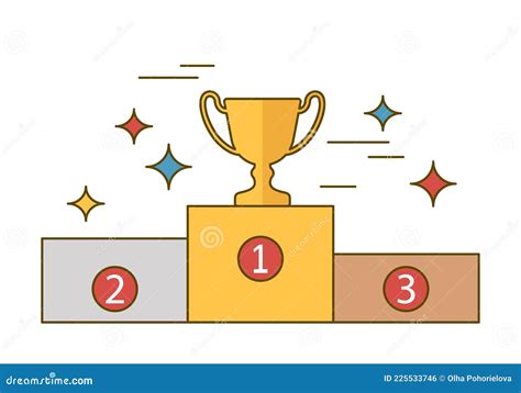 Sports Podium For Winners 1st 2nd And 3rd Place Vector Stock Vector