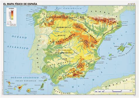 Geograf A E Historia Mapa F Sico De Espa A