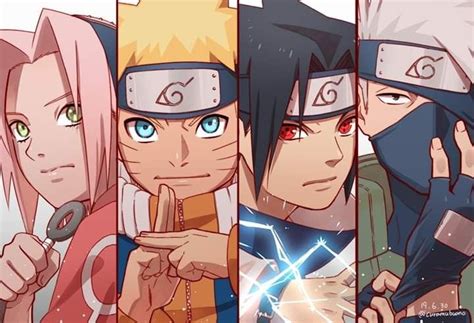 Naruto Team 7 Naruto Vs Sasuke Naruto Fan Art Naruto Uzumaki