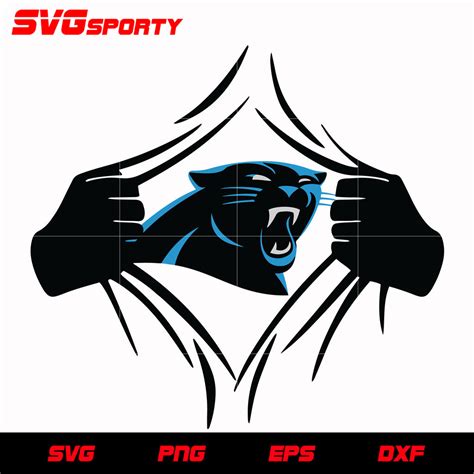 Carolina Panthers Torn Shirt Svg Nfl Svg Eps Dxf Png Digital File