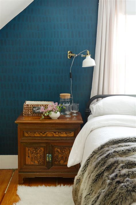 Transfer the colors from the wallpaper to the curtain, bedding, and decorations around the room. How to: Easy DIY Hand-Painted Brushstroke Accent Wall ...